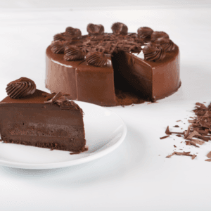 Donkere chocolade taart 12 punten (gesneden)